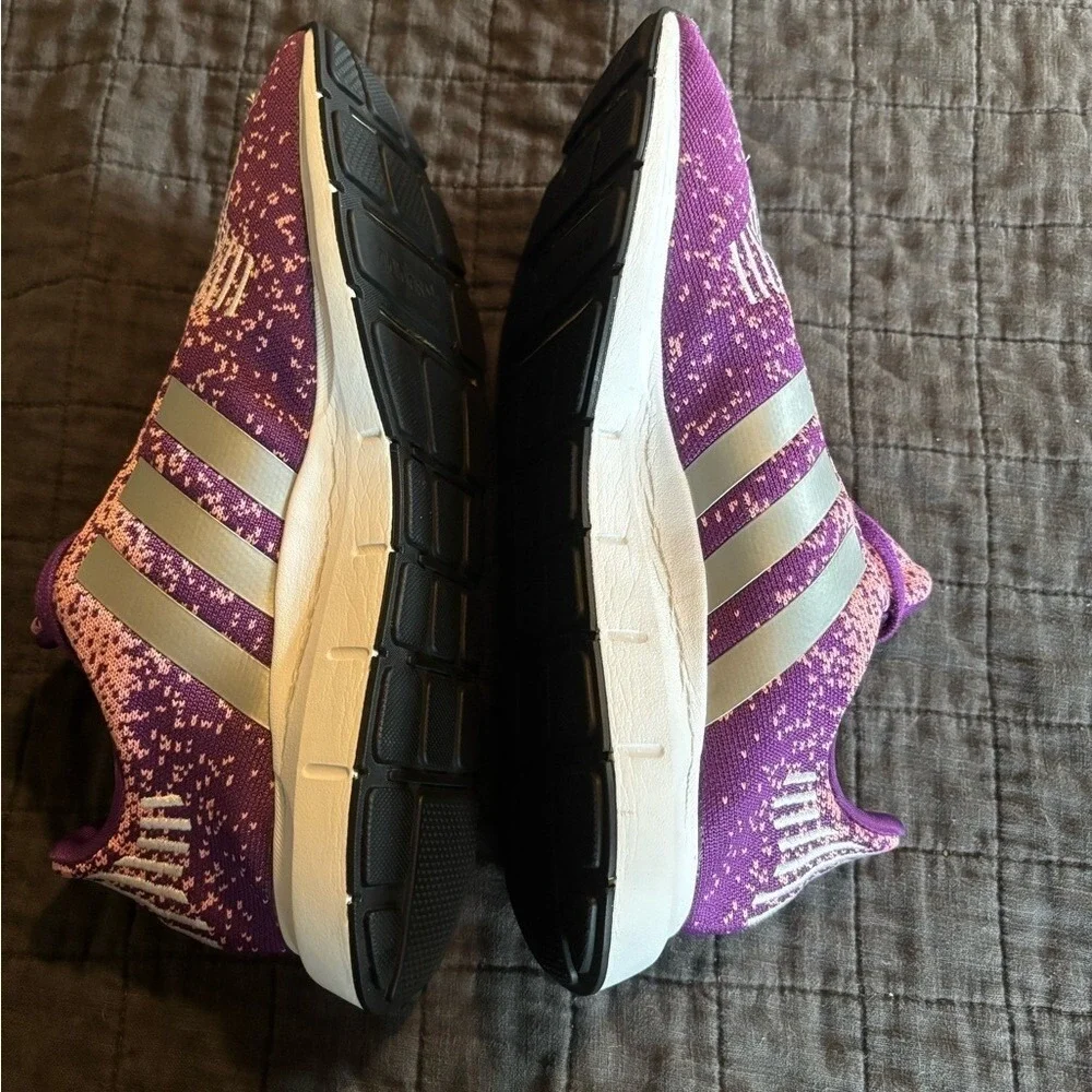 Adidas Swift Run Womens Purple Pink Knit Running‎ Shoes PRB 698001 Size 11